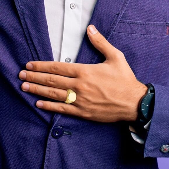 14k Gold IBGoodman Signet Ring - Picture 4 of 8